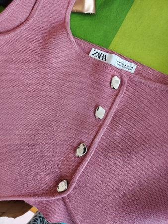 Zara Top, rose maille fine, Taille M - parfait pour l'été!