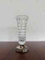 Kristallglas Vase mit 800er Silber Sockel Emil Hermann