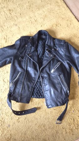 Lederjacke Herren Grösse 52 Schwarz Used Look Vintage 