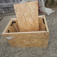 Transportkiste aus OSB Holz mit Tragegriffen gebraucht