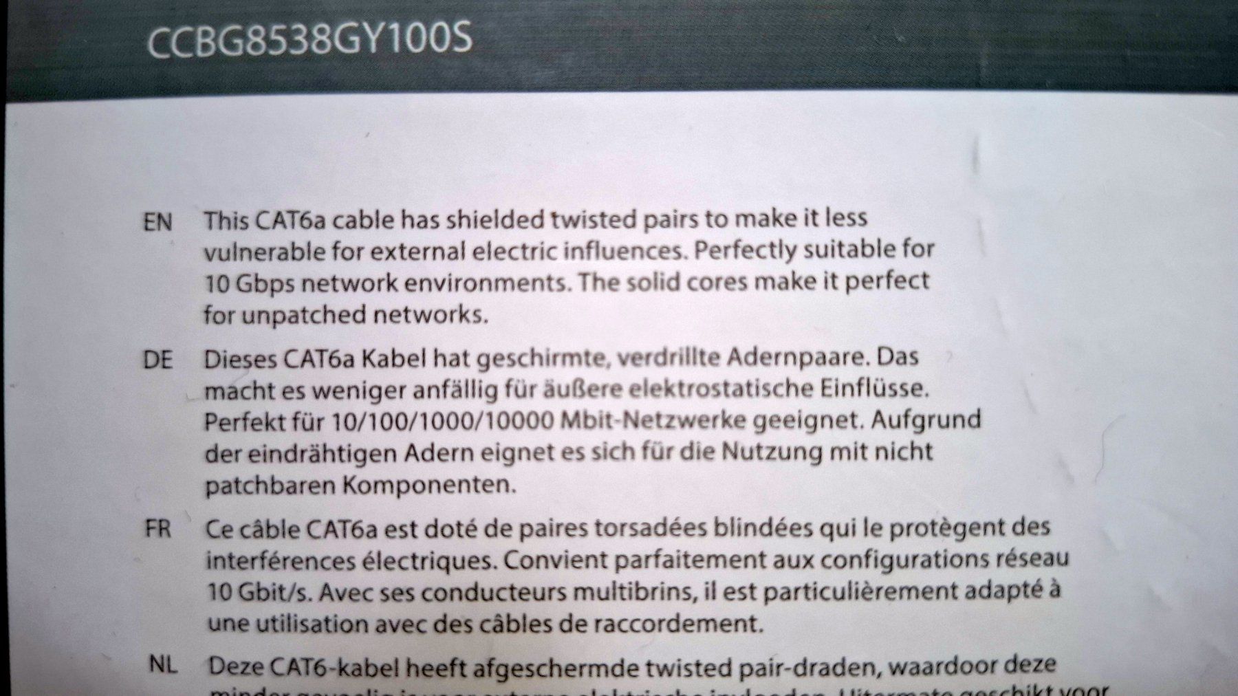 Câbles: Cat.6a Netzwerkkabel, S/FTP, grau, 100 m – Neuf avec emballage d'origine à Allschwil par Geldgeber 4