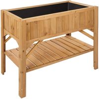 Hochbeet mit Ablage Holz 119x57x90cm GARDENOR