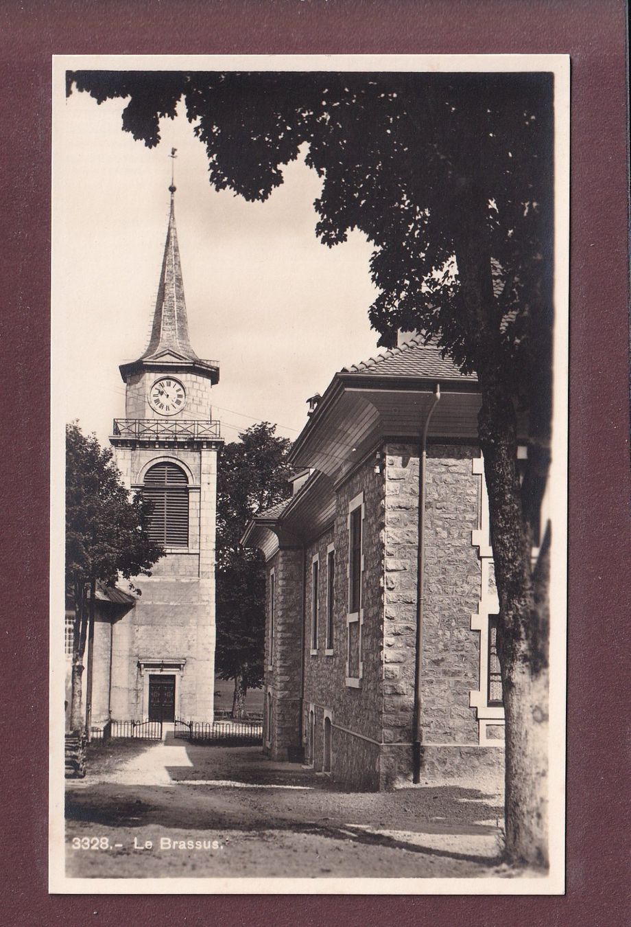 Cartoline postali: LE BRASSUS - Eglise – Usato da Pully venduto da nicecards