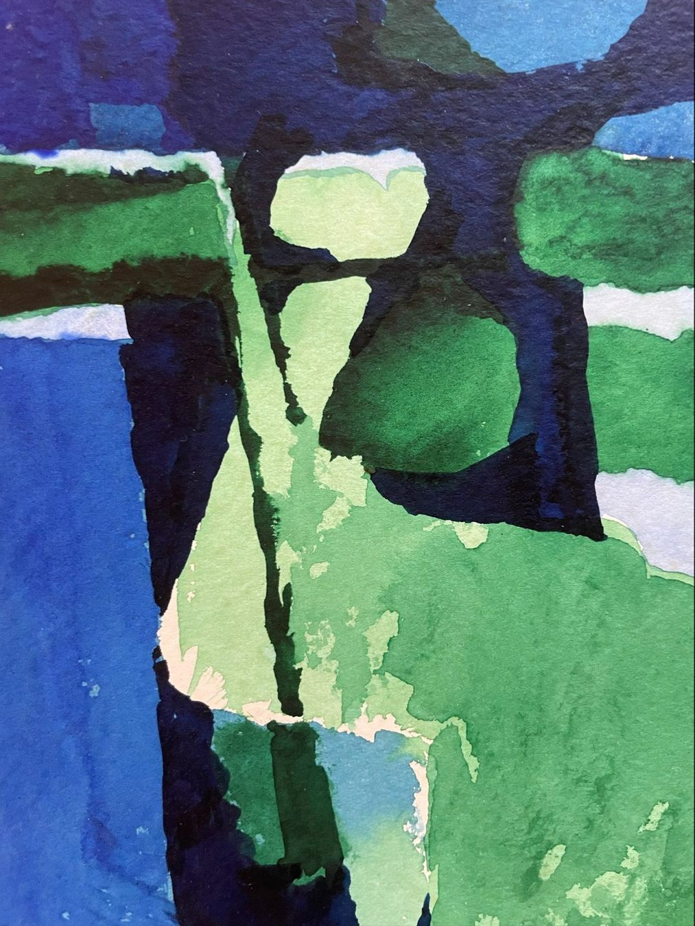 Dipinti: Theo Eble "Blau-grün" 1963 – Usato da Frenkendorf venduto da lia_t9jg