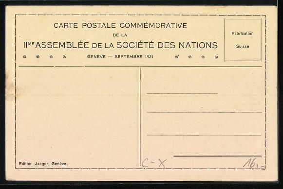 Cartes postales: Geneve, 2ieme Assemblée generale de la  – D'occasion à Berlin par bartko-reher 1