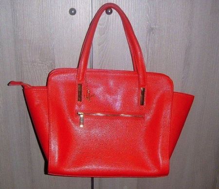 Grosse Leder - Handtasche,  Rot *ITALIA* NEU