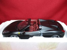Ferrari 458 Spider 1/18 Hot Wheels ELITE - schwarz matt