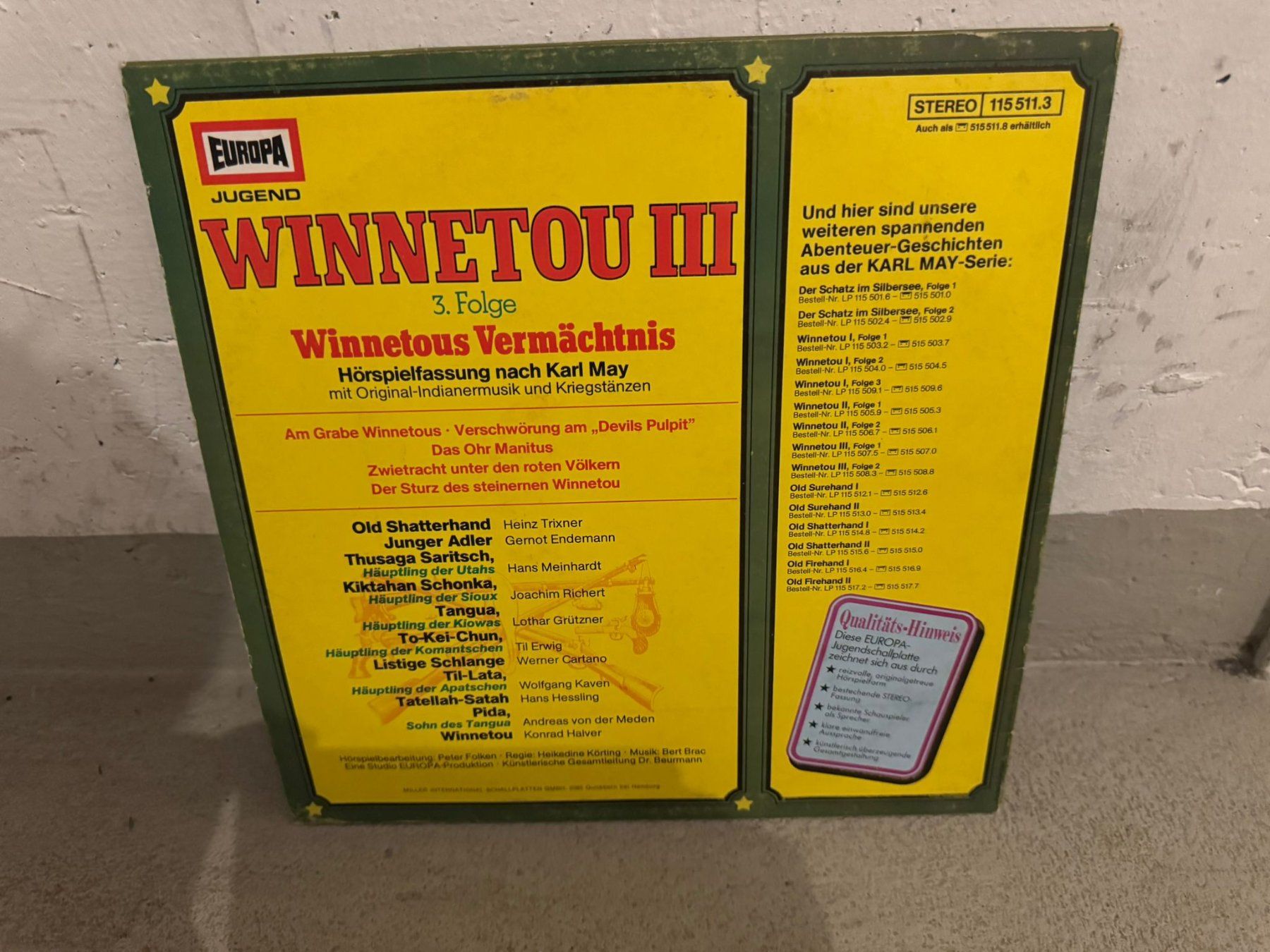 Dischi in vinile: Langspielplatten Vynil Winnetou – Usato da Dietikon venduto da tupf72 1