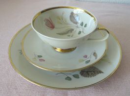 Porzellan-Kaffeetasse/Unterteller/Dessertteller Winterling