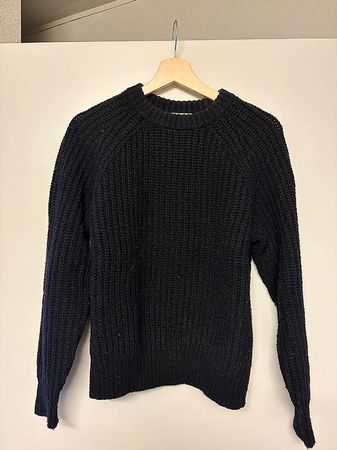 Uniqlo U Grobstrick-Pullover dunkelblau (Gr. XS)