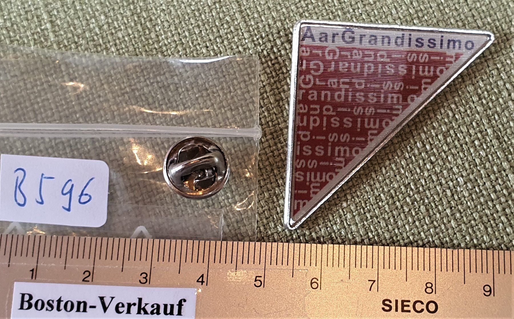 Pins: B596 - Pin Aar Grandissimo Aarau feiert – Gebraucht aus Reinach BL von Boston-Verkauf 3