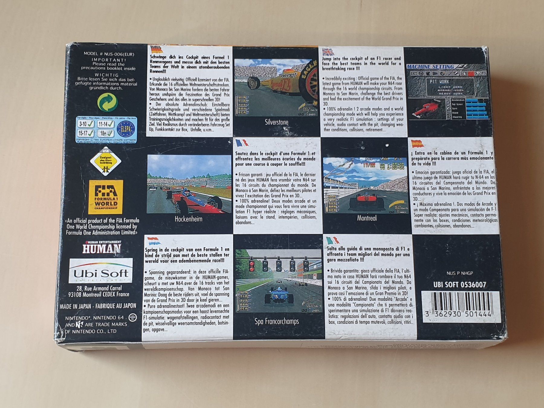 Nintendo Giochi: F1 Pole Position 64 – Usato da Stansstad venduto da collectorsshop 1