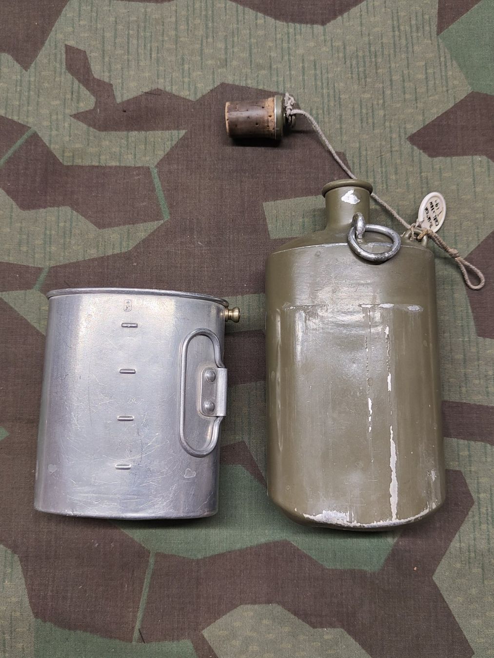 Schweizer Armee Uniformi: Feldflasche Ord. 1932/35 – Usato da Bauma venduto da SwissMilitaria 1