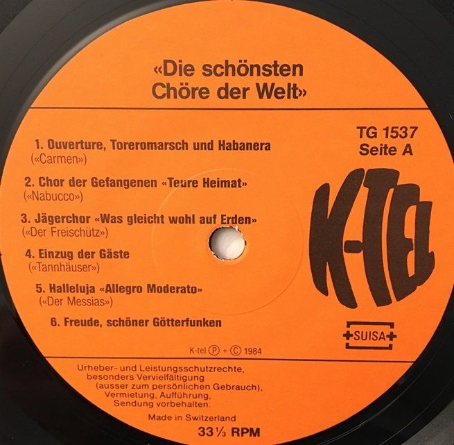 Schallplatten: Die schönsten Chöre der Welt (LP) – Gebraucht aus Grüningen von azulmarron 2