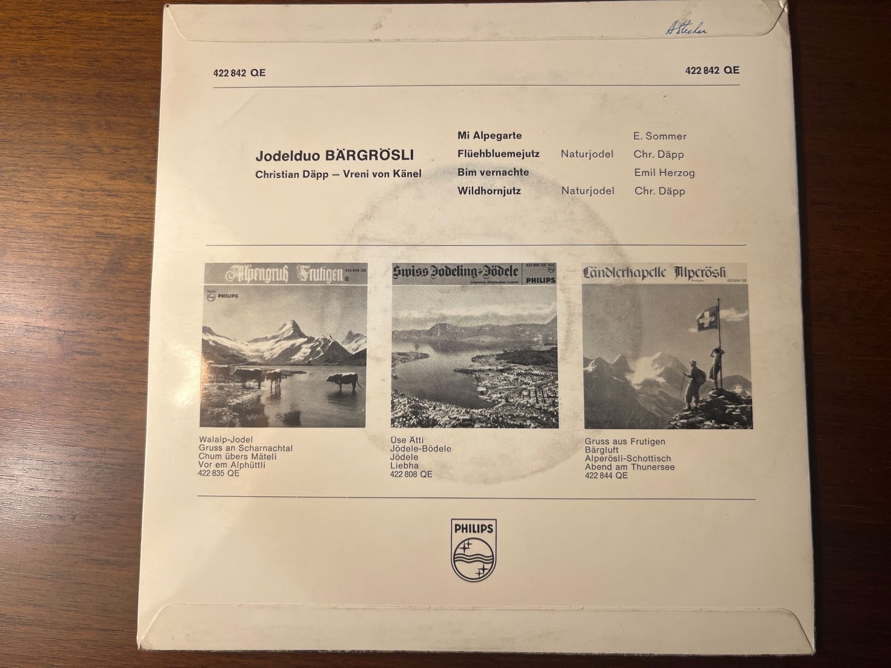 Dischi in vinile: Jodelduo Bärgrösli - Seltene EP - Philips 422 842 QE – Usato da Luzern venduto da Jiggy_8898 1