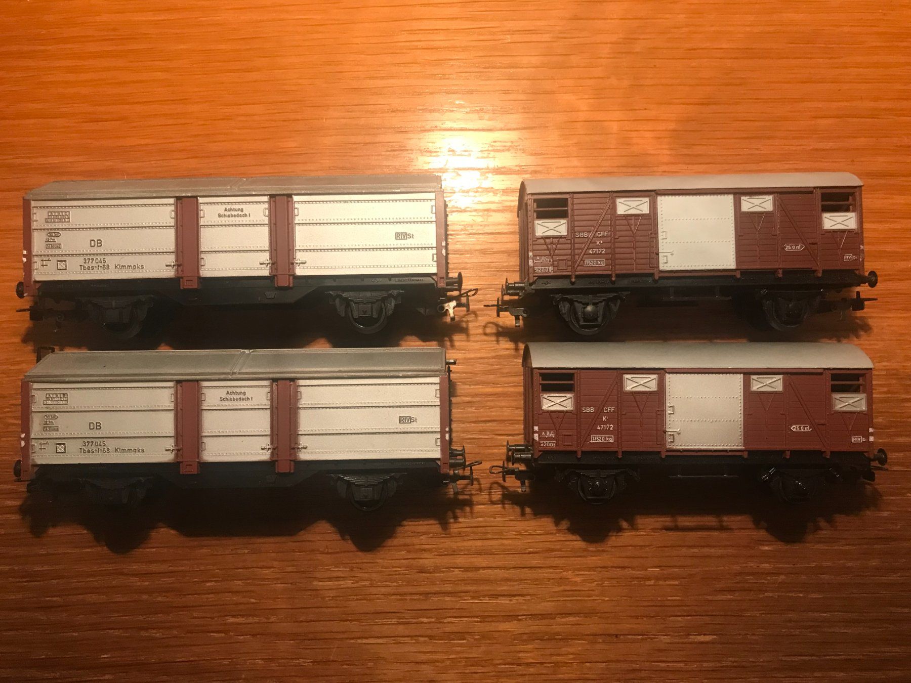 Kleinbahn Modelleisenbahnen: 4x Kleinbahn DB/SBB Güterwagen – Gebraucht aus Luzern von mey_s13
