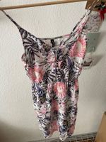 Sommerliches langes H&M Top mit Blumenmuster, Grösse 34