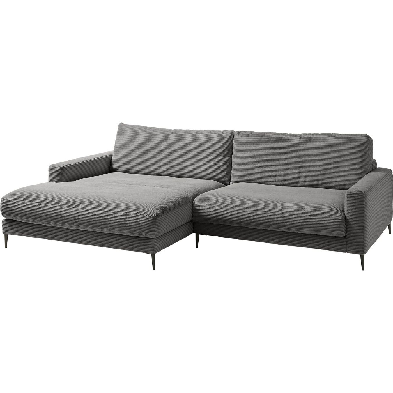 Sofas: Ecksofa  Uptown in Cord Dark Grey links – Neu und originalverpackt aus Bischofszell von deluxe-moebel 2