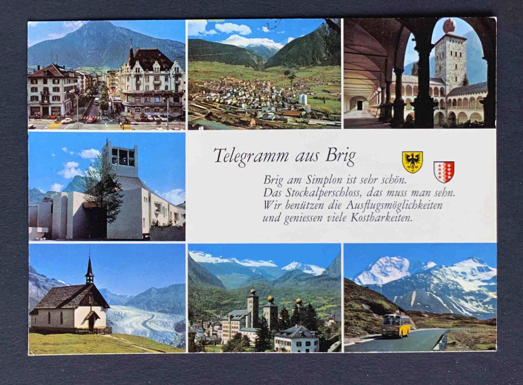 Cartoline postali: AK Telegramm aus Brig – Usato da Goldau venduto da artelier1