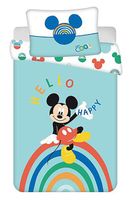 Disney Baby Kinder Wendebettwäsche Mickey Mouse Regenbogen