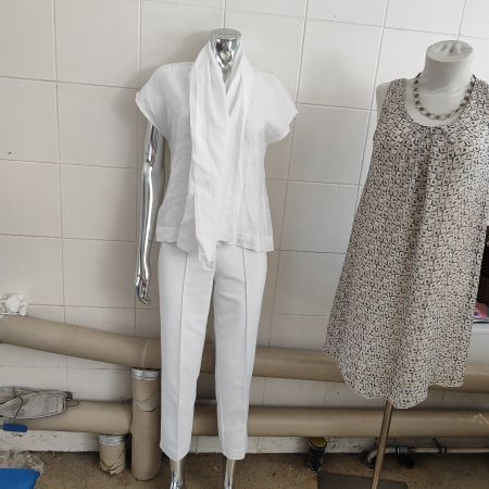 100% Leinen Damenbluse GR M