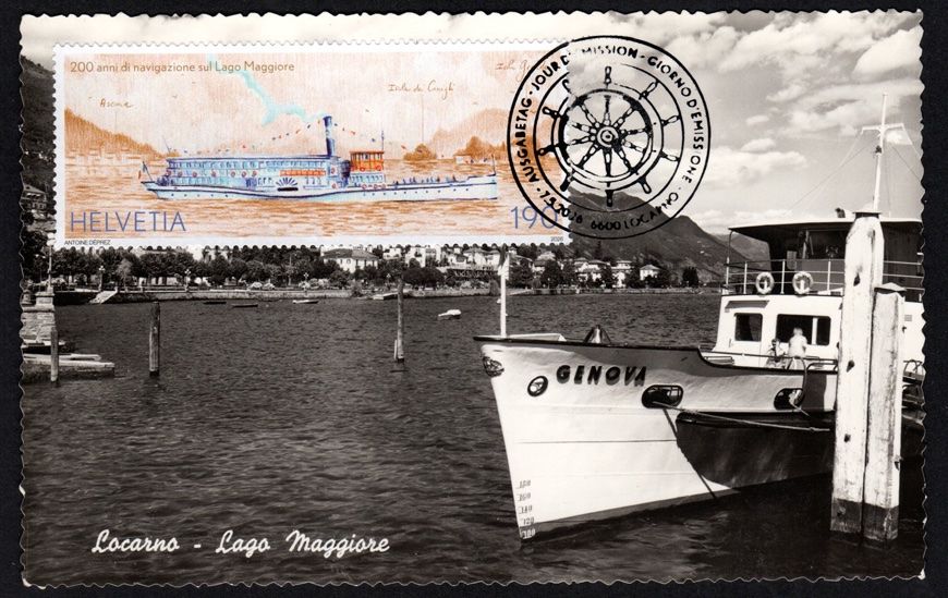 Alle Briefmarken: Maximumkarte Schifffahrt Lago Maggiore - Locarno – Neu (gemäss Beschreibung) aus Dottikon von haeusibuh5