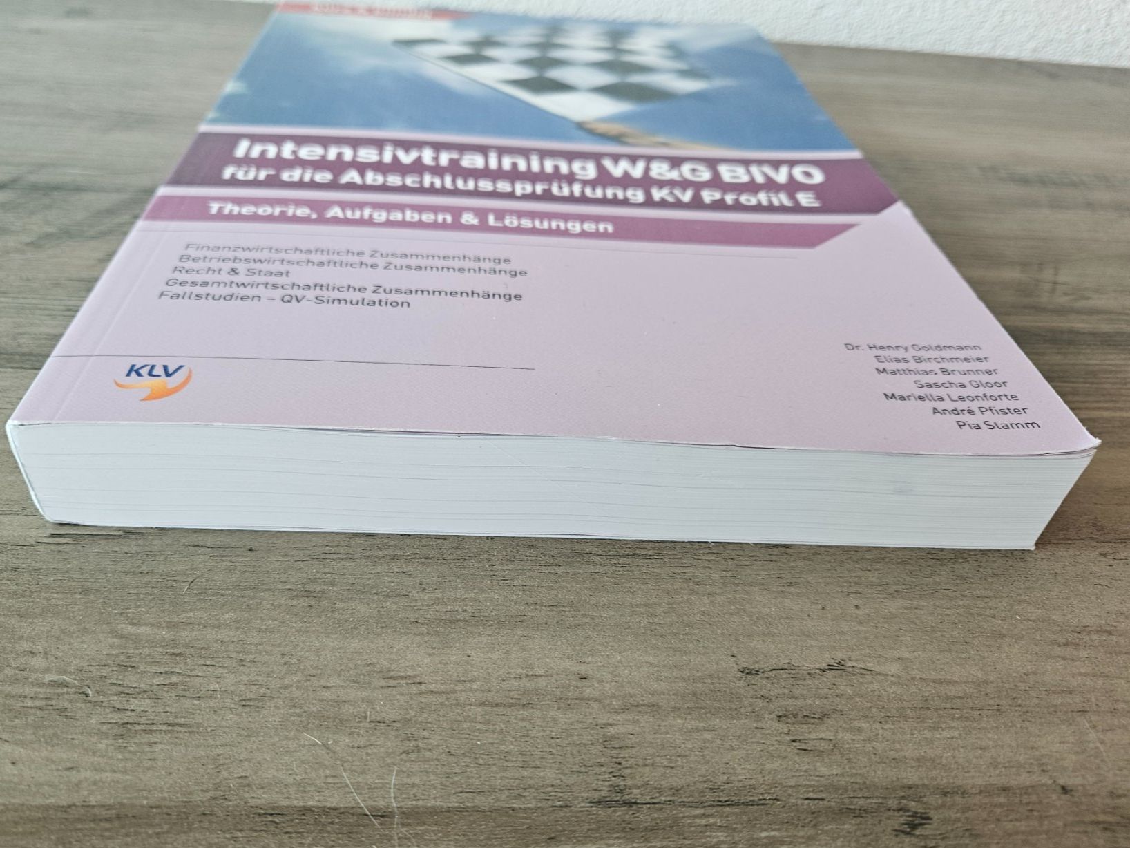Libri: Intensivtraining W&G BIVO, KV Profil E – Nuovo (secondo la descrizione) da Wattwil venduto da Belinda98 2