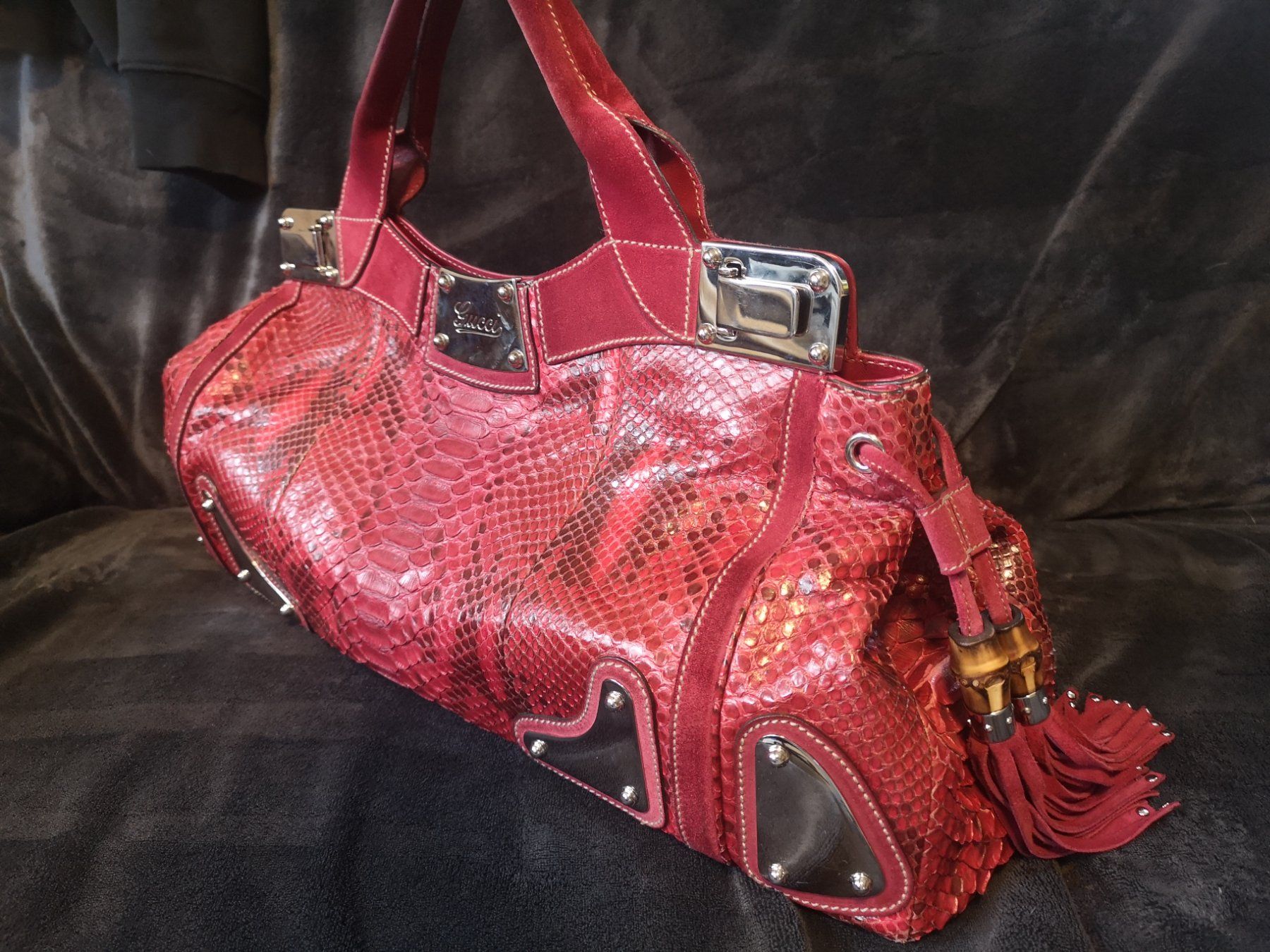 Gucci Borse da donna: Gucci Race Tasche Rotes Phyton Leder – Usato da Full-Reuenthal venduto da BroccoliAG 1