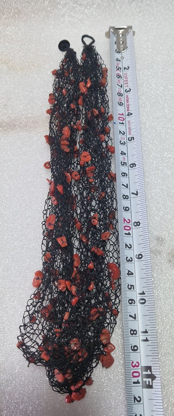 Catenine: Halskette Schwarz mit Korallen – Usato da Winterthur venduto da Sadega 2