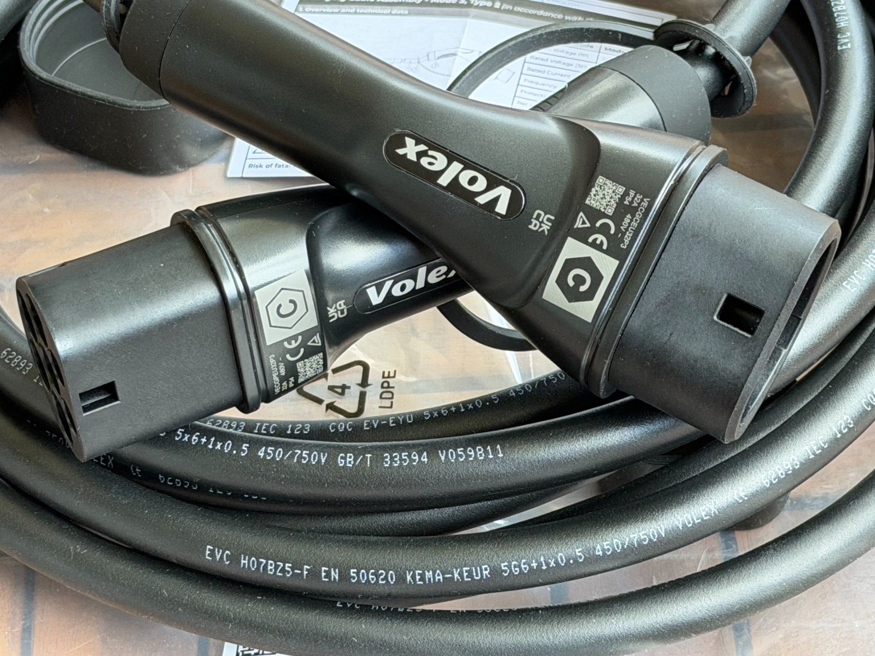 Cavi: Neues Ladekabel Type 2 Mode 3 32A 3P 7.5m VOLEX – Nuovo (secondo la descrizione) da Ballwil venduto da Goopher 1