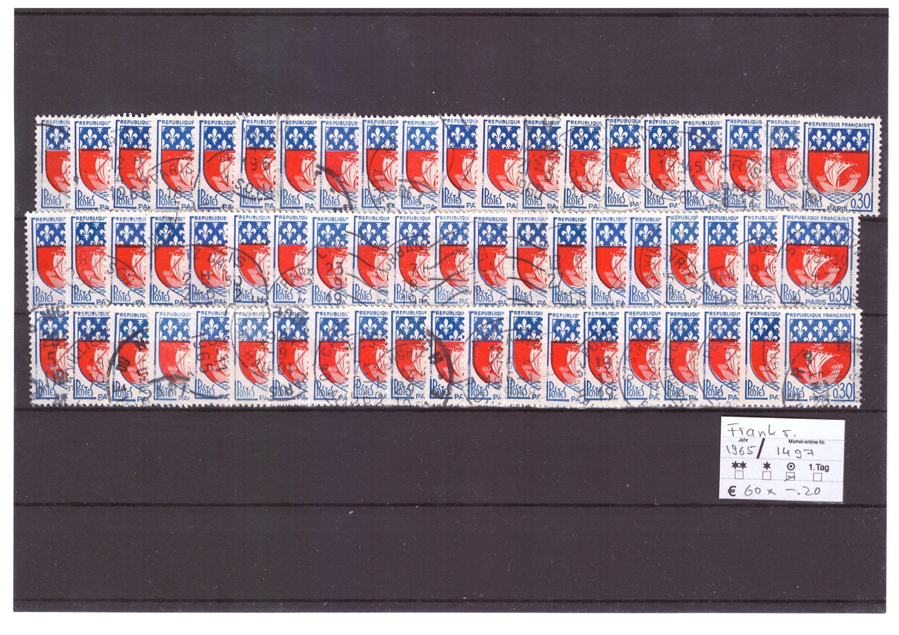 Tous les timbres: Frankreich: Lot Freimarken – D'occasion à Wittenwil par Khunruedi 2