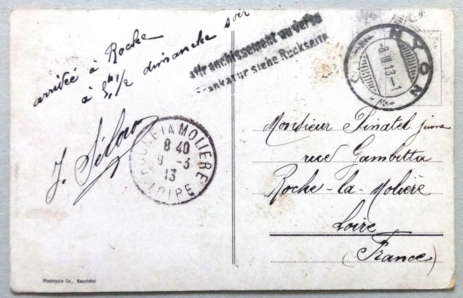 Cartoline postali: Genève - Les Ecluses – Usato da Fétigny venduto da Billy2miny 1