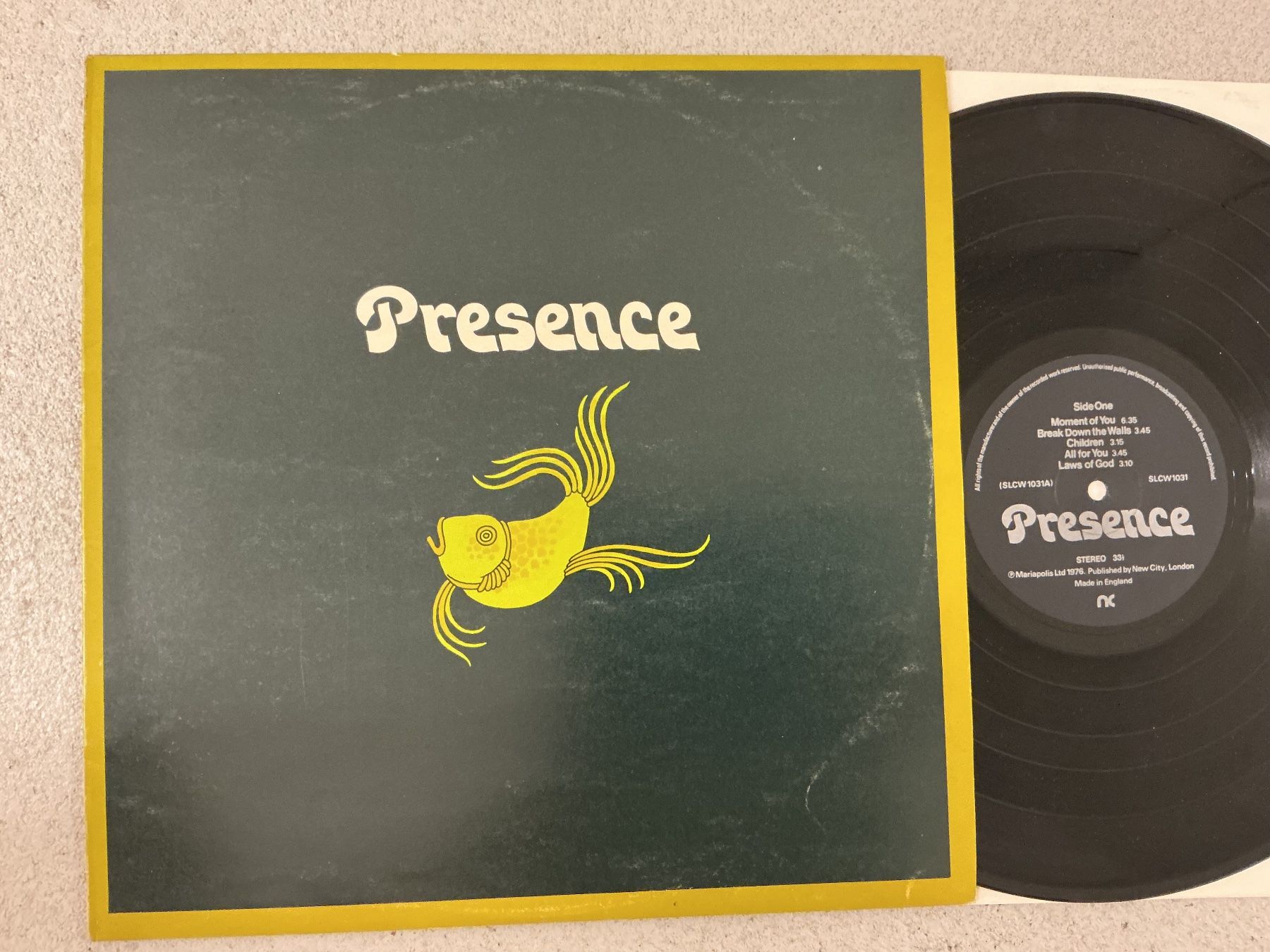Dischi in vinile: Presence LP – Usato da Winterthur venduto da Tumko-Vinyl