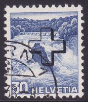 Verwaltungsmarke SBK-Nr. 34z (geriffeltes Papier 1938)