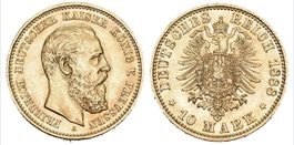 Deutsche Reich 10 Mark 1888 "A" Friedrich III