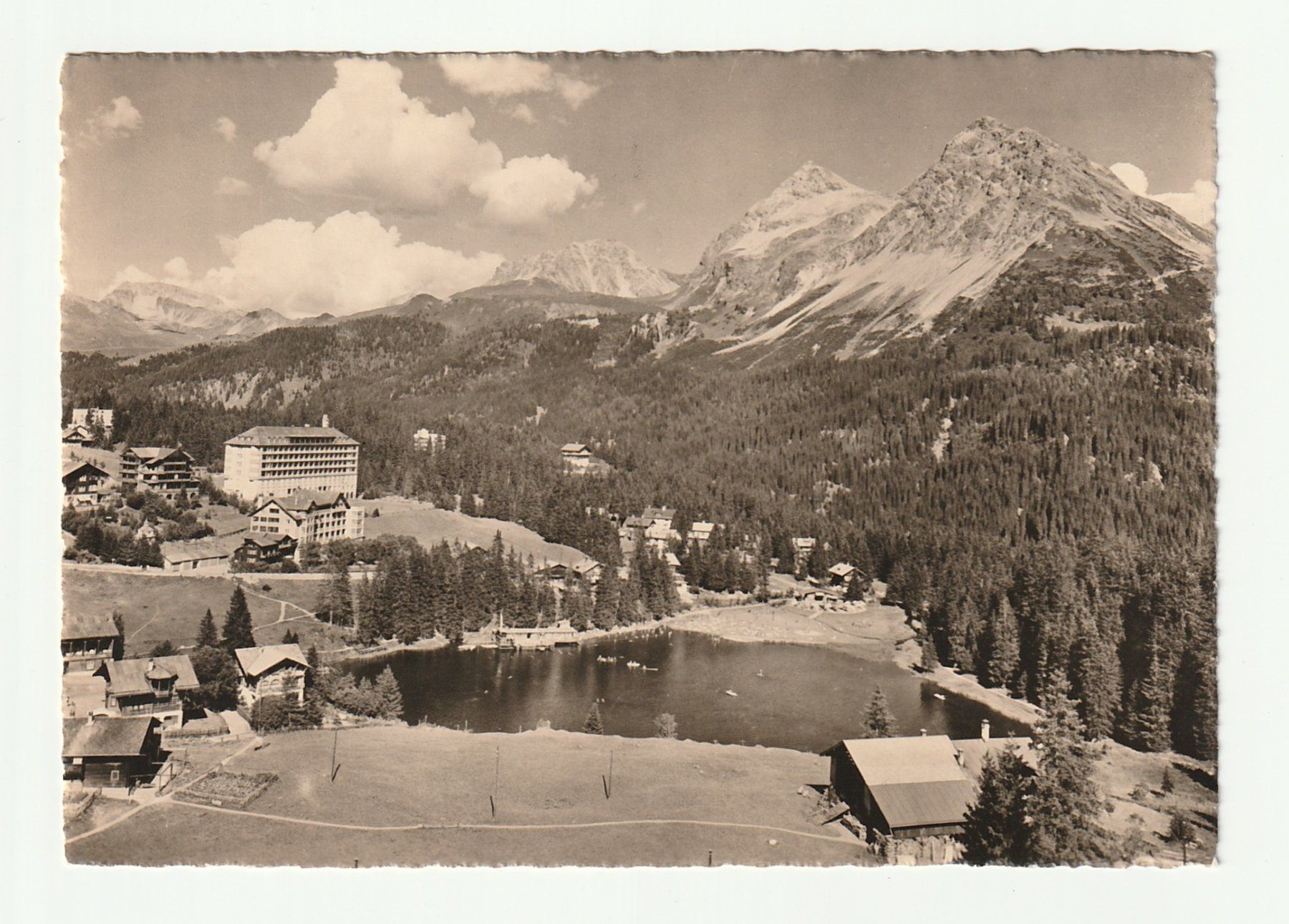 Cartoline postali: Ansichtskarte 1954 Arosa Untersee mit Hotel – Usato da St. Gallen venduto da Ricardo_Deals