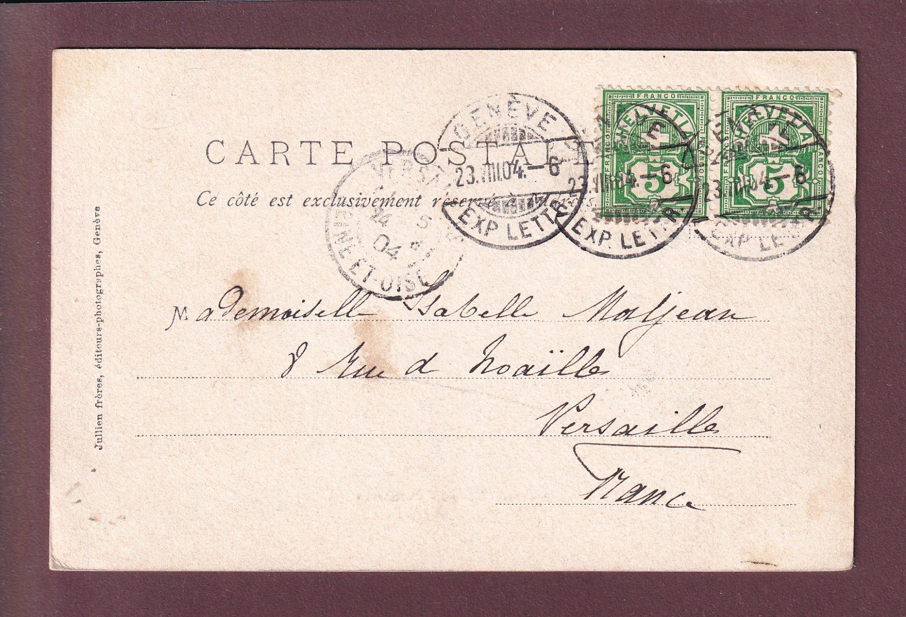 Cartoline postali: BARQUES du Léman - 1904 – Usato da Pully venduto da nicecards 1