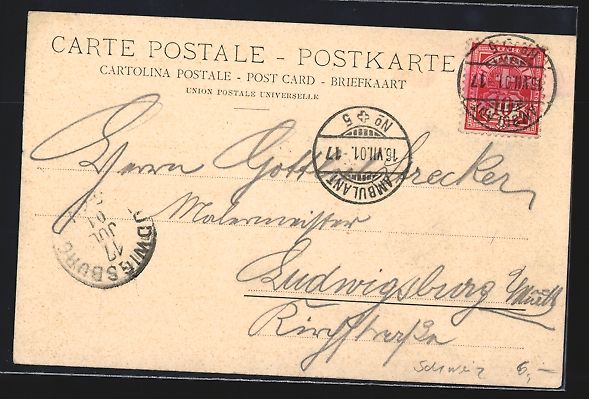Cartoline postali: AK Baden, Ortsansicht über den Fluss – Usato da Berlin venduto da bartko-reher 1