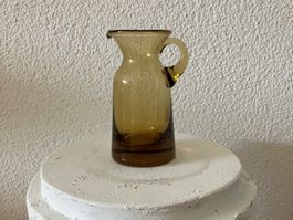 Postmoderner Glaskrug von Prądniczanka-Bernsteinglas 1970er