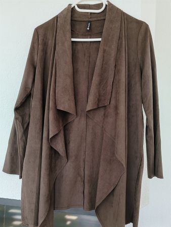 Kunstleder Mantel braun
