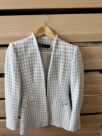 Blazer Zara XS blue/white