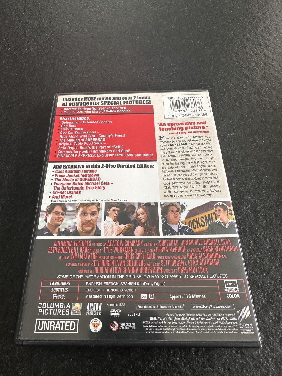Tutti i DVDs: Superbad - DVD – Usato da Flüelen venduto da sas_pl7j 1