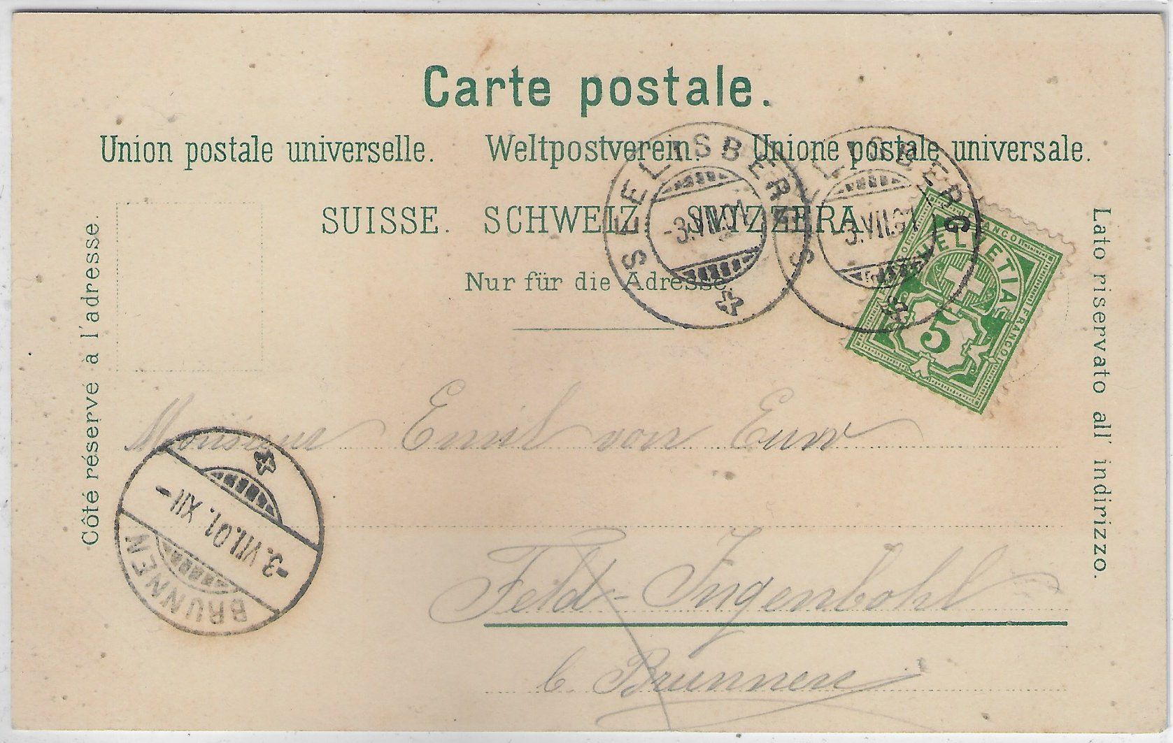 Cartoline postali: Gruss vom Seelisberg - Mondschein-Litho – Usato da Ettingen venduto da Kartenplanet 1