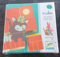 Puzzle 9 Würfel Holzteile Miaou & Co. 3+ von Djeco OVP