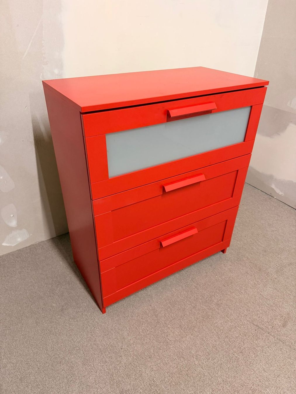 Cassettiere: Ikea Brimnes Kommode in Rot von Ikea mit 3 Schubladen – Usato da Rickenbach ZH venduto da Der-Insider