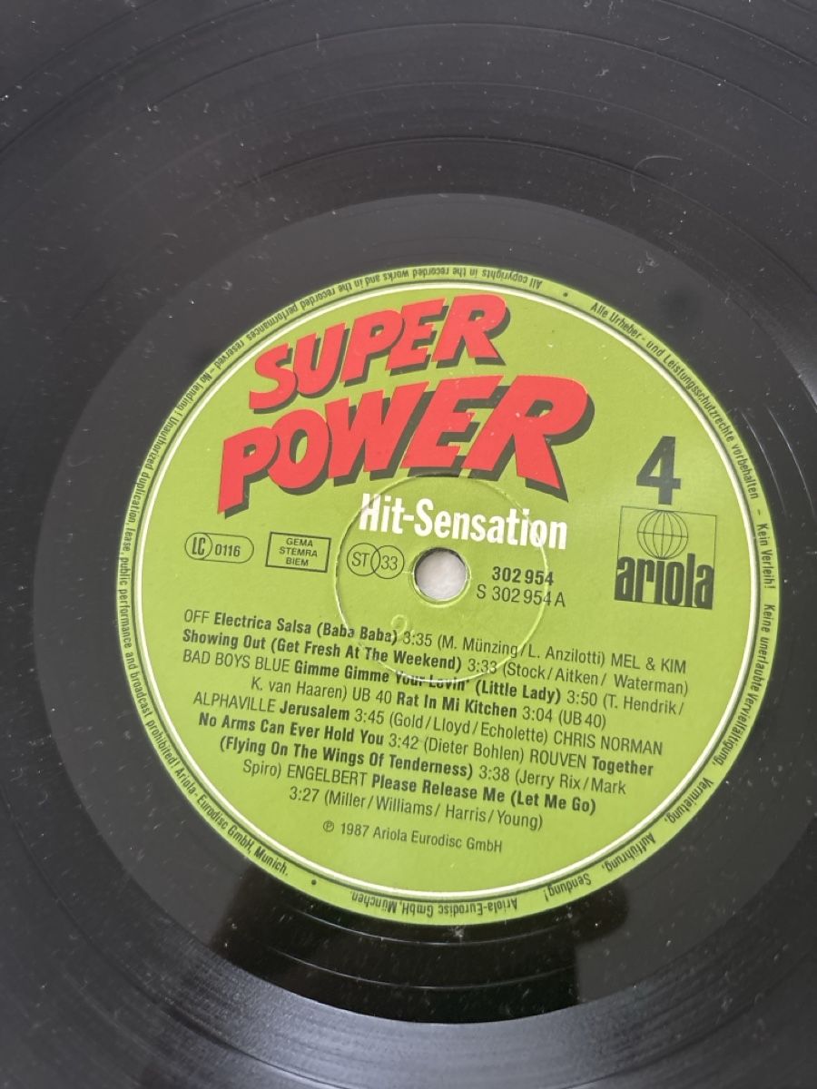 Dischi in vinile: Double Vinyle Compilation Super Power Hit-Sensation 1987 – Usato da Porrentruy venduto da Servo26 3