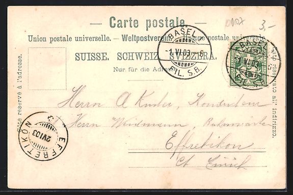 Cartoline postali: Mondschein-AK Basel, Ansicht vom Rhein a – Usato da Berlin venduto da bartko-reher 1