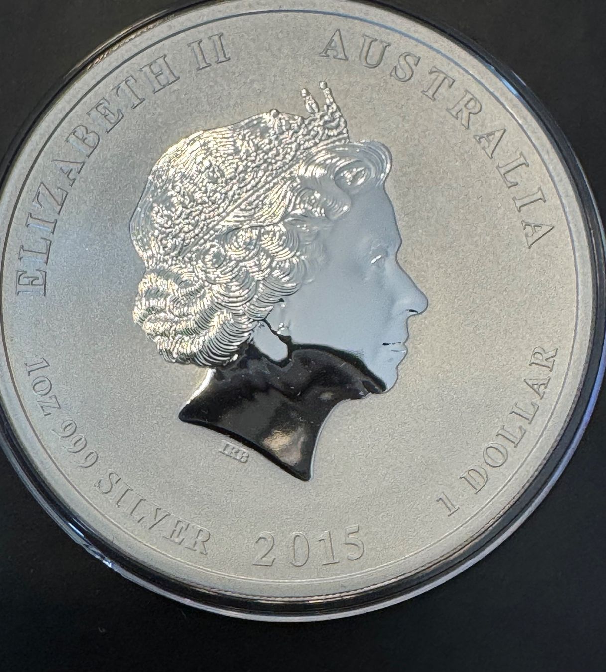 Lunar II - Year of the Goat- 2015-1 Oz Silber Gold veredel