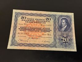 20 Franken 1946 fast bankfrisch