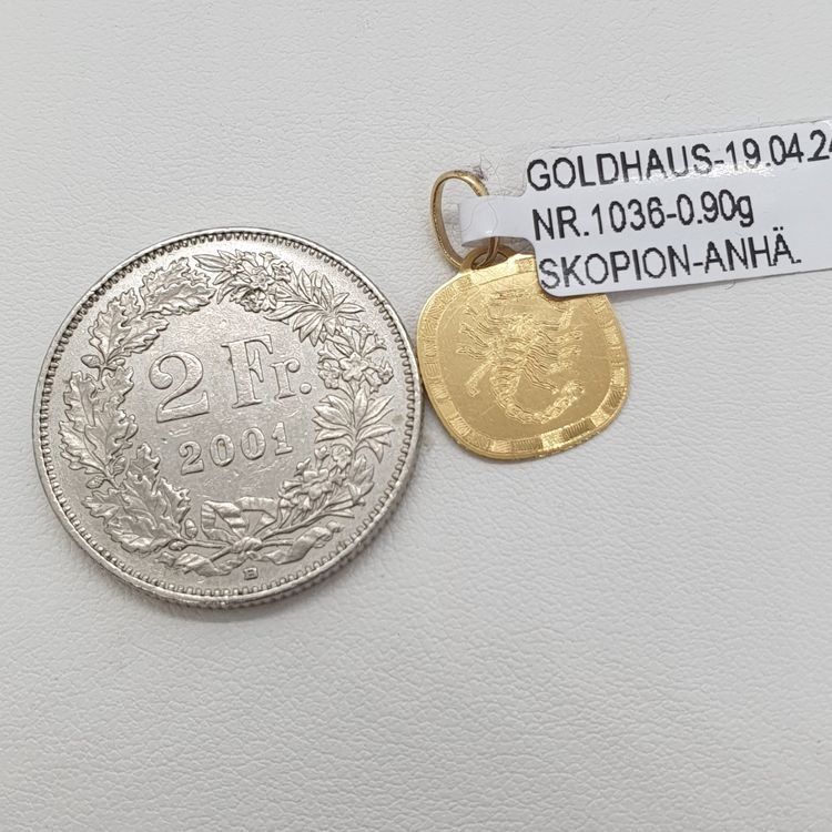 Ciondoli: Echt 18K Gold - Skorpion Anhänger – Usato da Luzern venduto da Luzern-Goldhaus 3